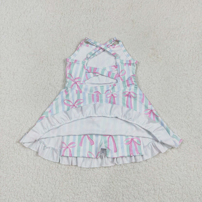Sibling Baby Girls Straps Sports Wear Yoga Athletic Knee Length Dresses