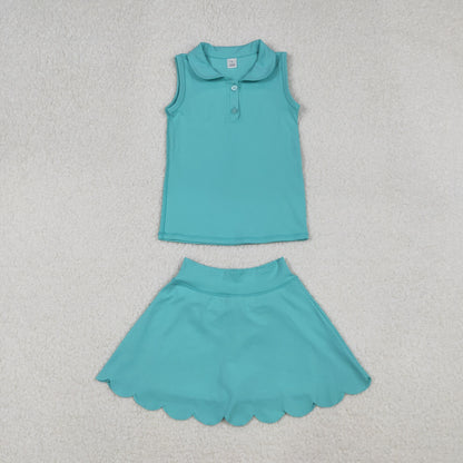 Sibling Baby Girls Aqua Yoga Active Jumpsuits Clothes Suits