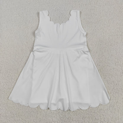 Sibling Baby Girls Sleeveless Activity Wear Yoga Ruffle Knee Length Dresses