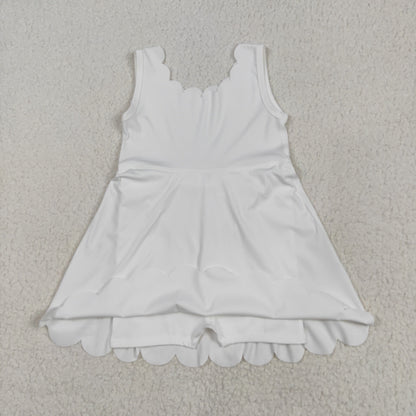 Sibling Baby Girls Sleeveless Activity Wear Yoga Ruffle Knee Length Dresses