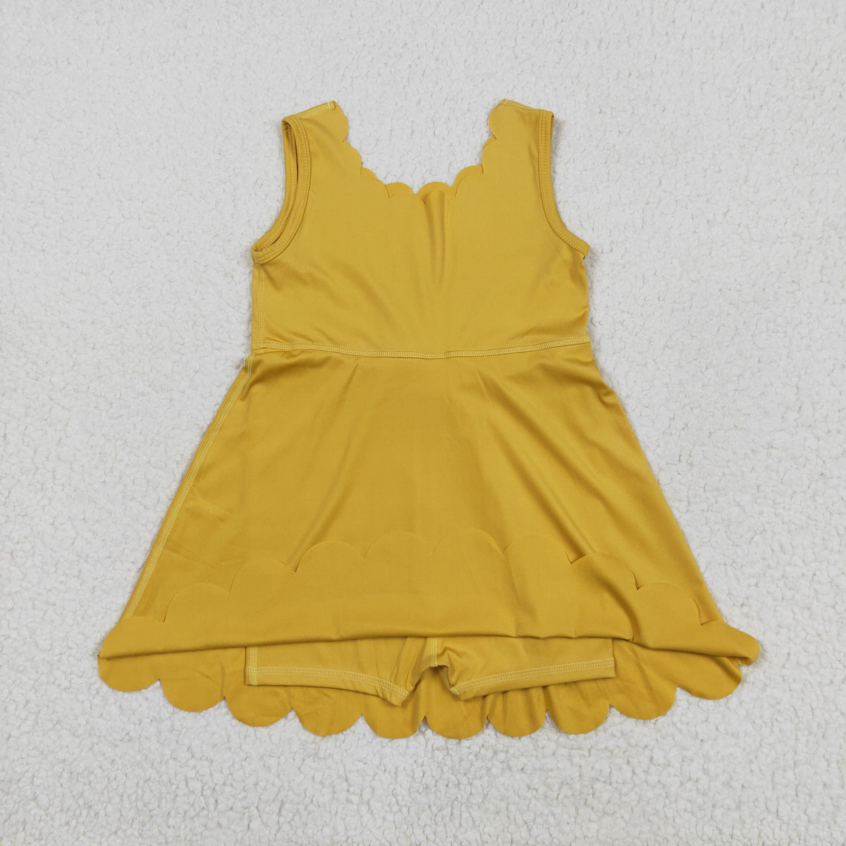 Sibling Baby Girls Sleeveless Activity Wear Yoga Ruffle Knee Length Dresses