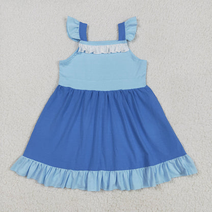 Sibling 8 Colors Baby Girls Princess Cosplay Knee Length Dresses