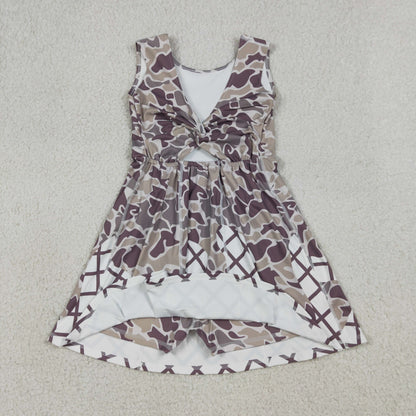 Sibling Baby Girls Ice-cream Drip Yoga Skort Knee Length Dresses
