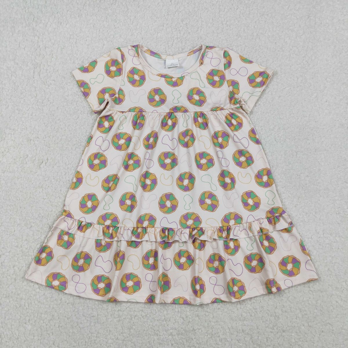Family Adult Kids Mardigras Donuts Dress Button Polo Shirts Tops Skorts Clothes Set Yoga Shorts