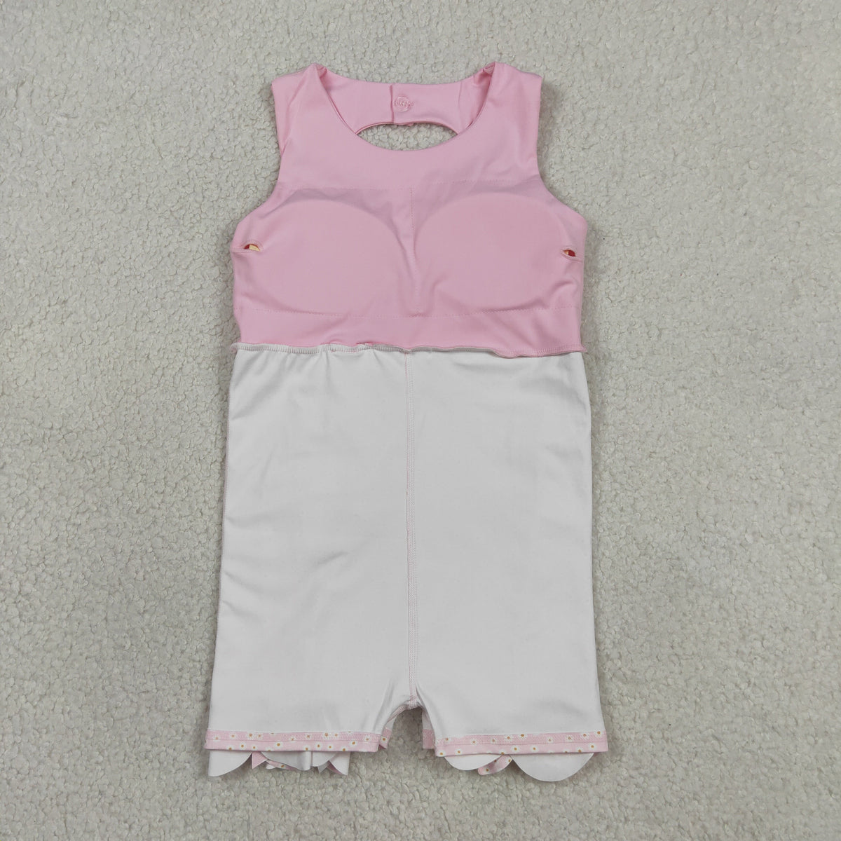 Sibling Baby Girls Bows Yoga Active Shorts Scallop Knee Length Dresses