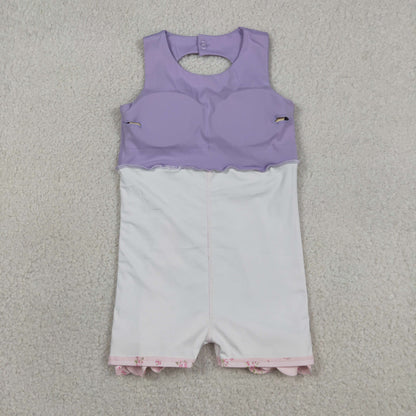 Sibling Baby Girls Bows Yoga Active Shorts Scallop Knee Length Dresses