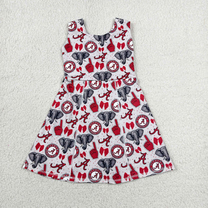 Sibling Baby Boys Girls Alabama Team Polo Shirt Butterfly Short Yoga Active Strap Knee Length Dresses