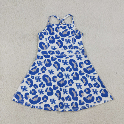 Sibling Baby Girls Bows UK Team Clothes Sets Yoga Active Knee Length Dress Butterfly Shorts
