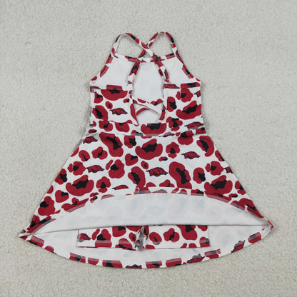 Sibling Baby Girls Camo Arkansas Team Polo Shirt Top Yoga Active Strap Knee Length Dress