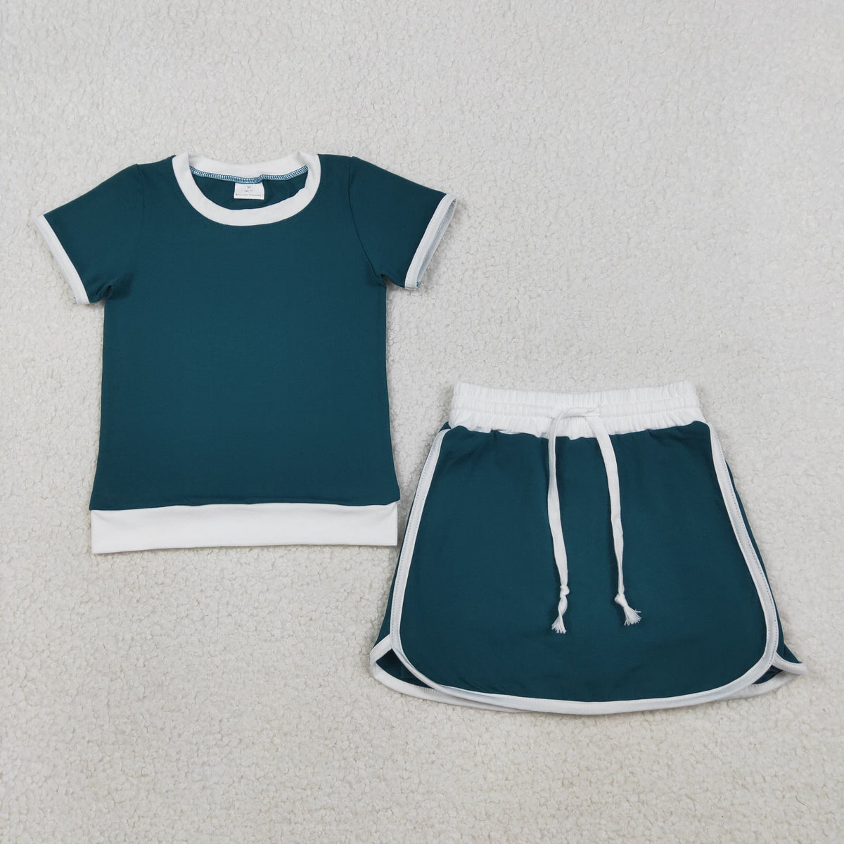 Baby Girls Short Sleeve Shirts Top Skirt Short Cotton Clothes Sets