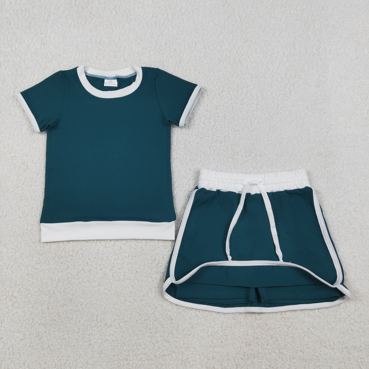 Mama and Me Girls Short Sleeve Top Skirt Short Cotton Clothes Sets