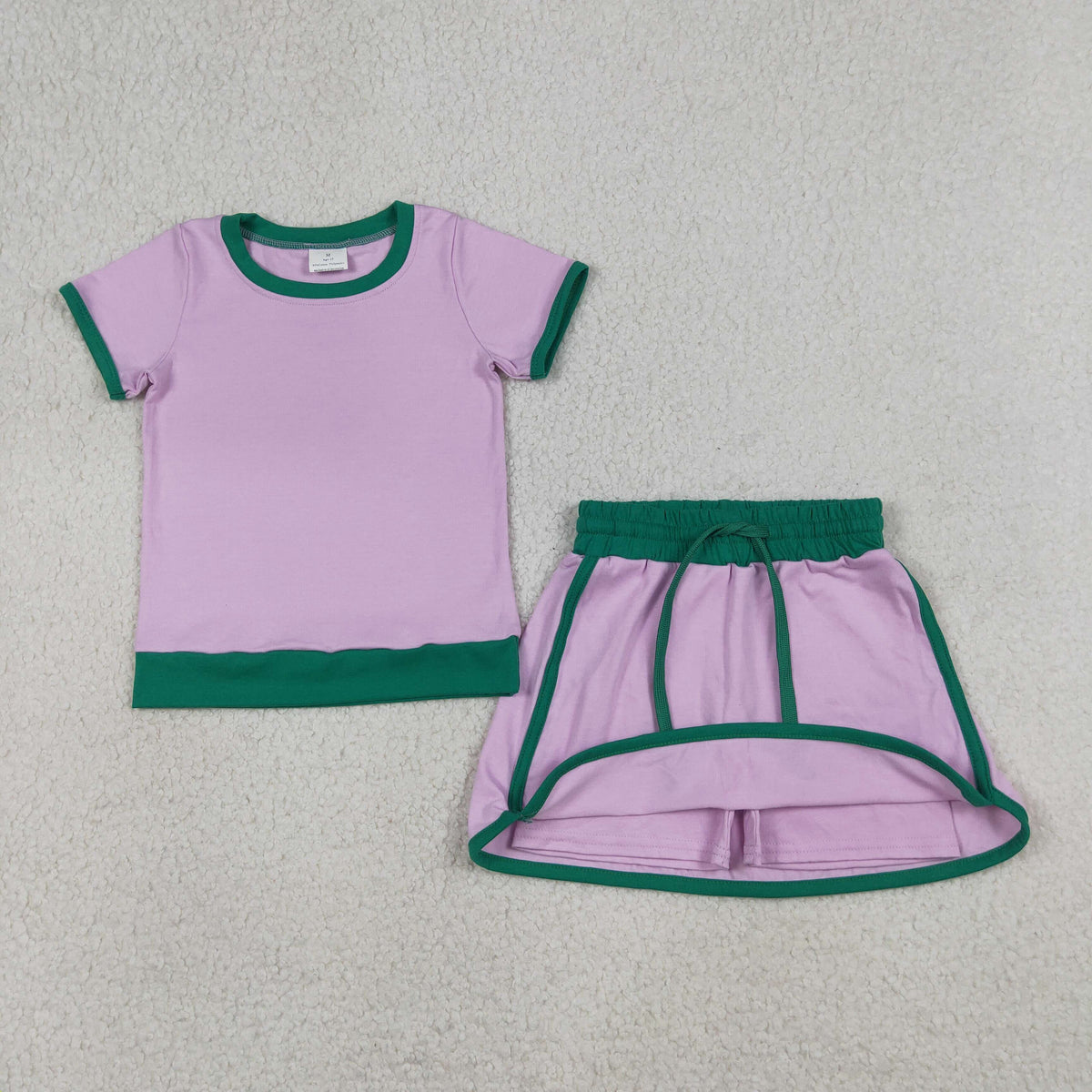 Baby Girls Short Sleeve Shirts Top Skirt Short Cotton Clothes Sets