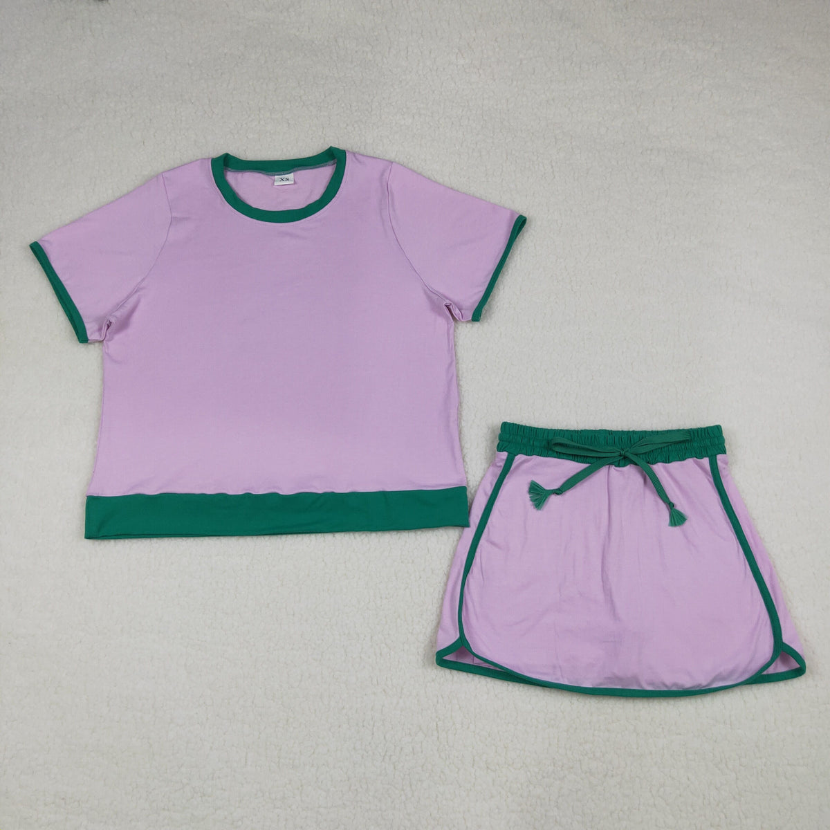 Mama and Me Girls Short Sleeve Top Skirt Short Cotton Clothes Sets