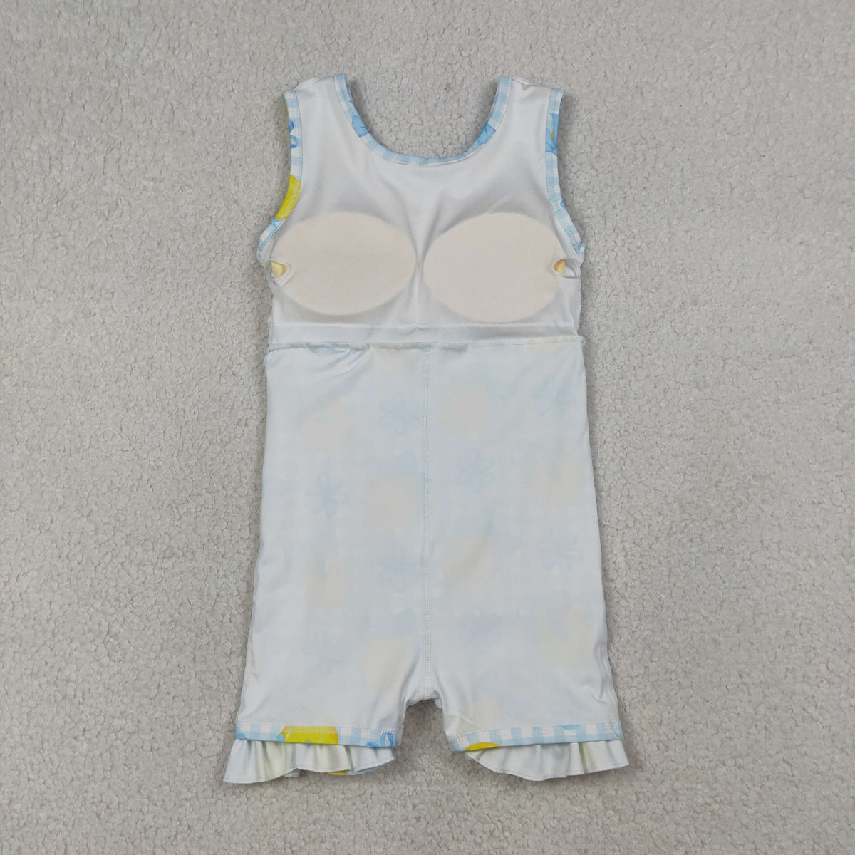 Sibling Baby Girls Pink Blue Checked Bows Lemons Yoga Active Shorts Knee Length Dress