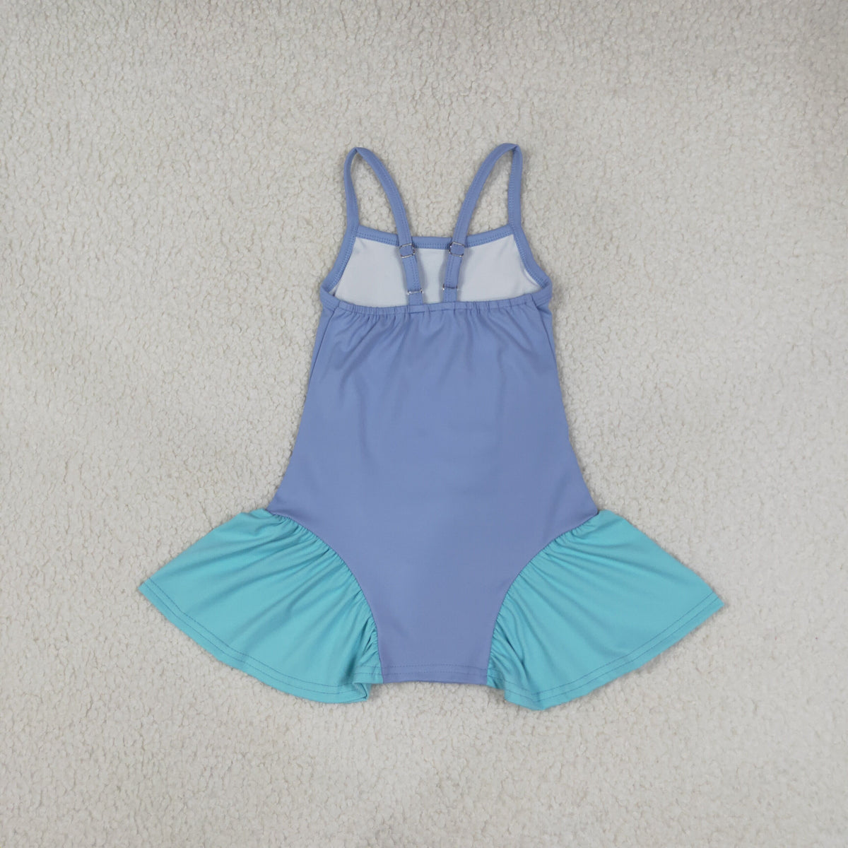 GSD3693 Baby Girls Blue Aqua Strap Yoga Active Short Knee Length Dress