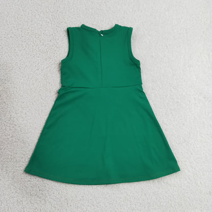 Sibling Baby Girls Sleeveless Back Zip Yoga Active Shorts Knee Length Dresses