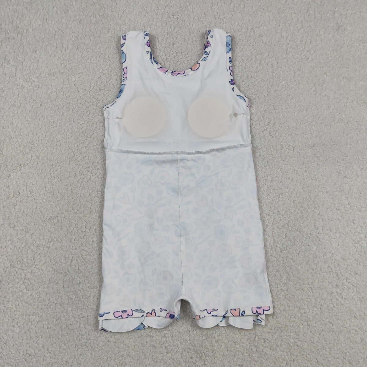Sibling Baby Girls Sleeveless Bows Flowers Yoga Active Shorts Scallop Knee Length Dresses