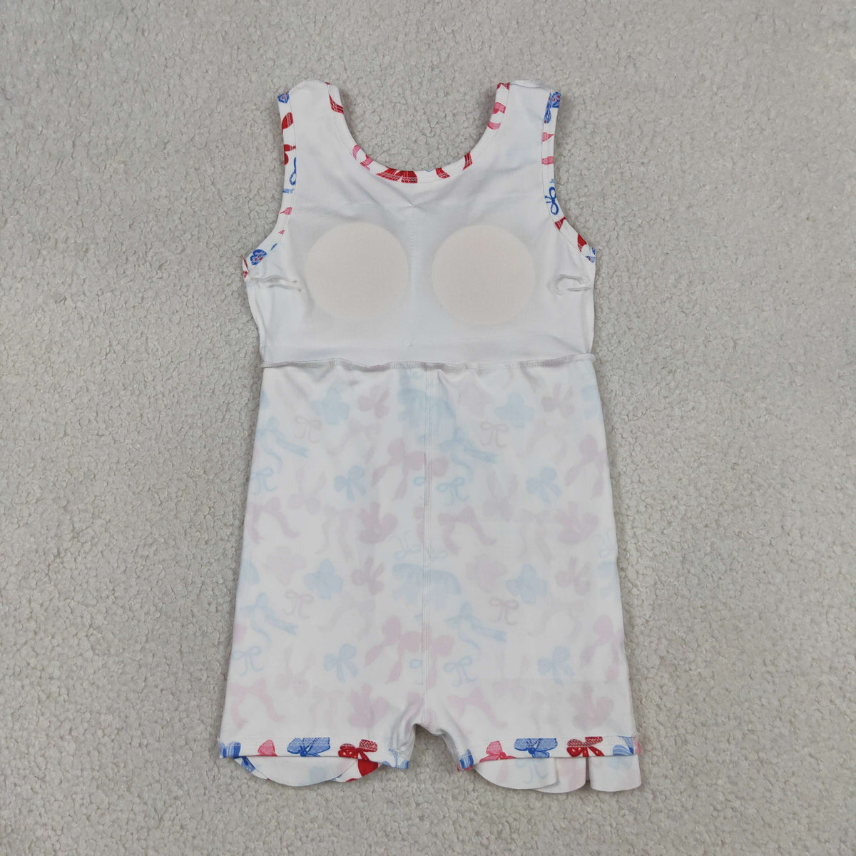 Sibling Baby Girls Sleeveless Bows Flowers Yoga Active Shorts Scallop Knee Length Dresses