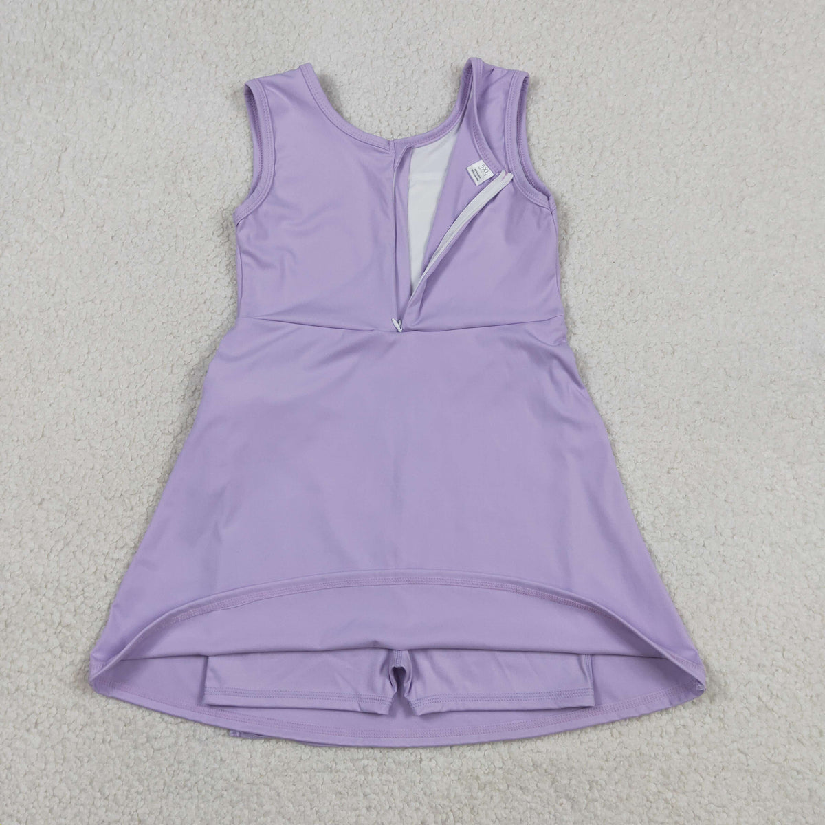 Sibling Baby Girls Sleeveless Back Zip Yoga Active Shorts Knee Length Dresses