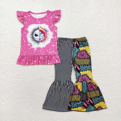 Sibling Baby Boys Girls Nightmare Halloween Clothes Sets Footie Rompers Knee Length Dresses