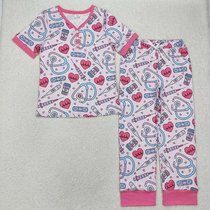 Sibling Adult Women Long Sleeve Bows Santa Pants Pajamas Sets
