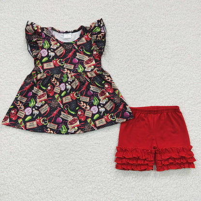 Sibling Baby Girls Crawfish Boys Rompers Dresses Outfits