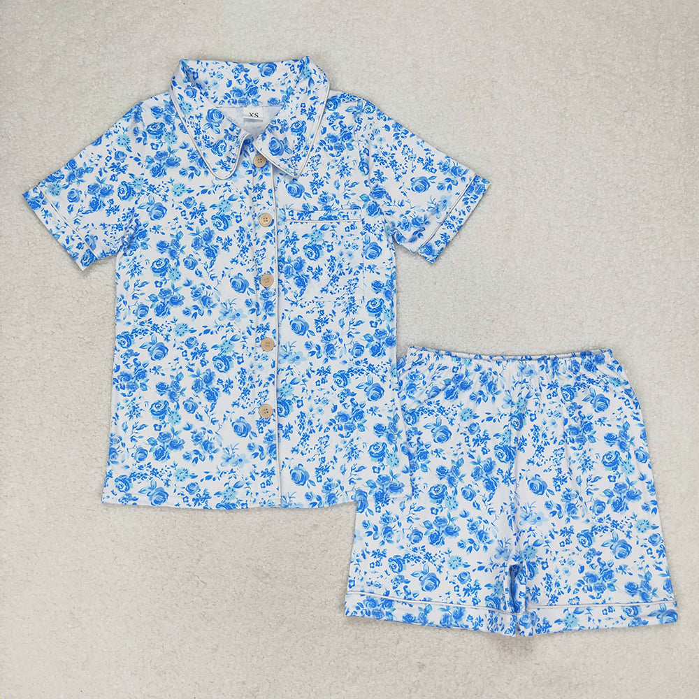 Sibling Adult Women Bows Leopard Pocket Buttons Tops Shorts Pajamas Sets