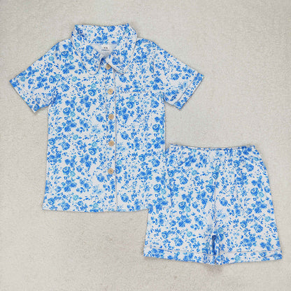 Sibling Adult Women Bows Leopard Pocket Buttons Tops Shorts Pajamas Sets