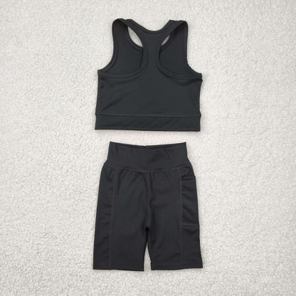 Sibling Baby Girls Athletic Active Wear Top Shorts Clothes Sets