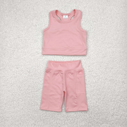 Sibling Baby Girls Athletic Active Wear Top Shorts Clothes Sets