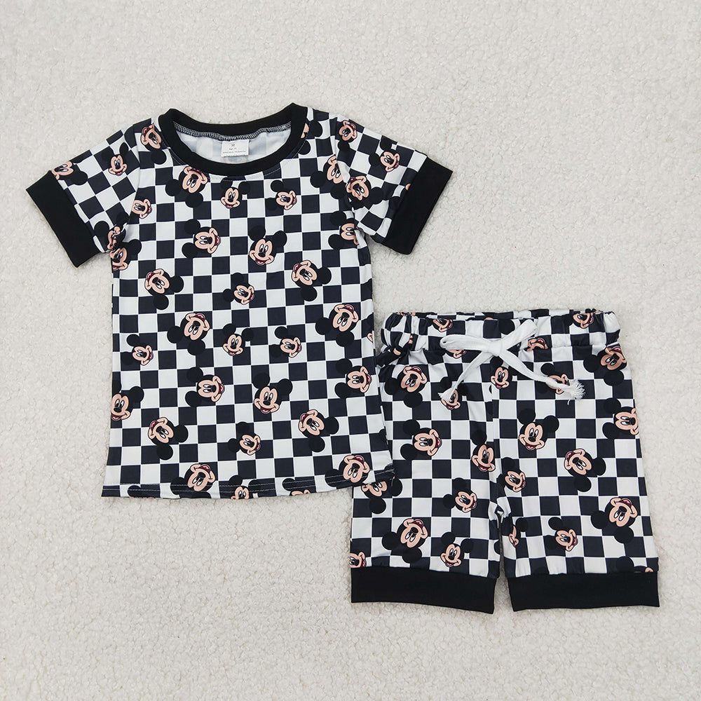 Sibling Baby Girls Cartoon Mouse Top Tee Shorts Pajamas Clothes Sets
