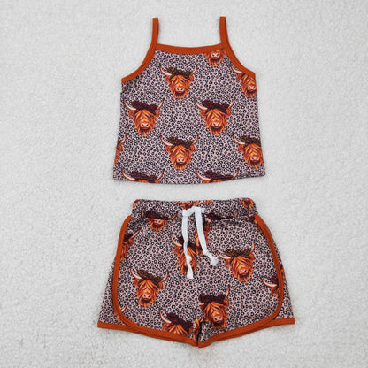 Sibling Baby Girls Summer Straps Shirts Shorts Clothes Sets