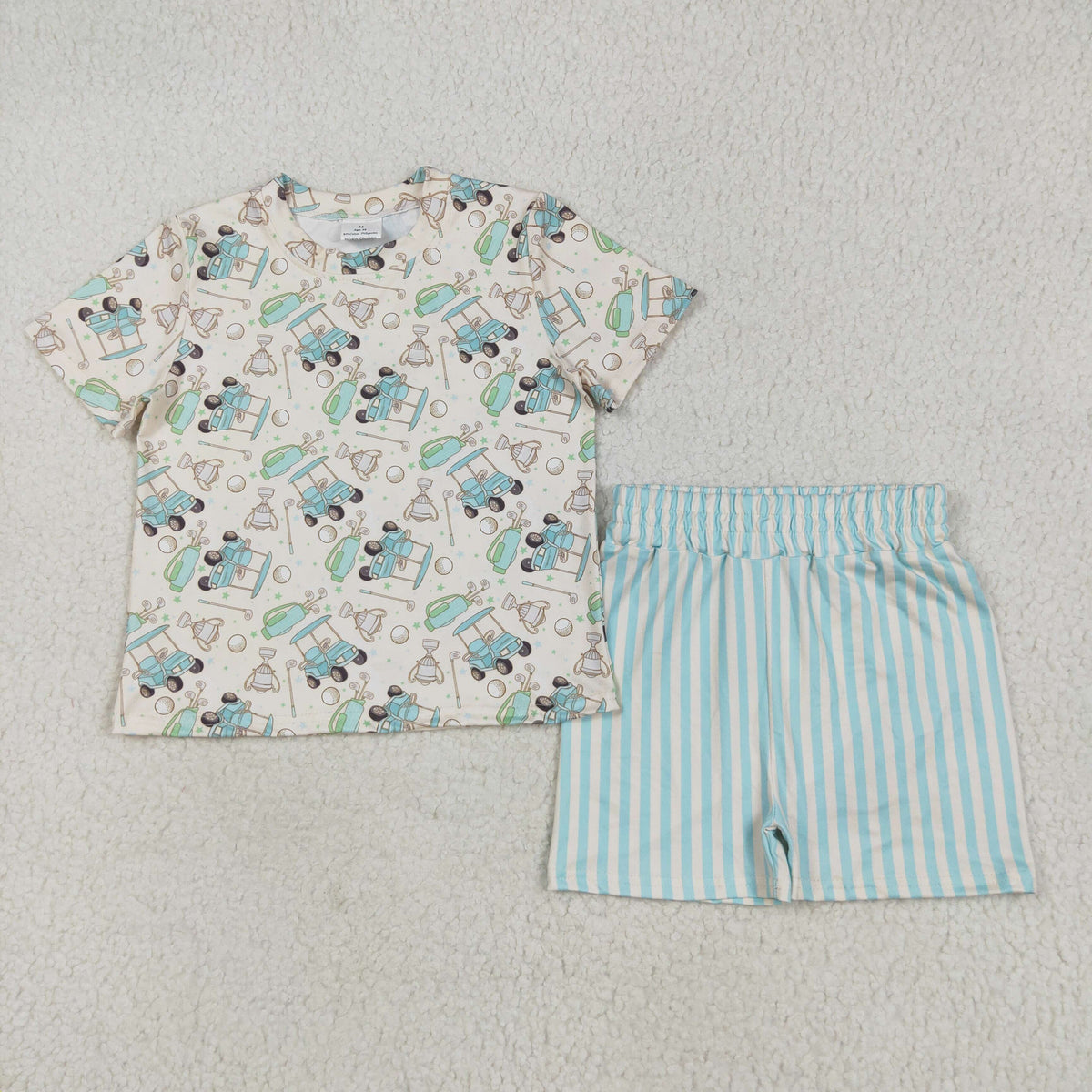 Sibling Baby Girls Colorful Stripe Floral Shirt Short Summer Clothes Sets