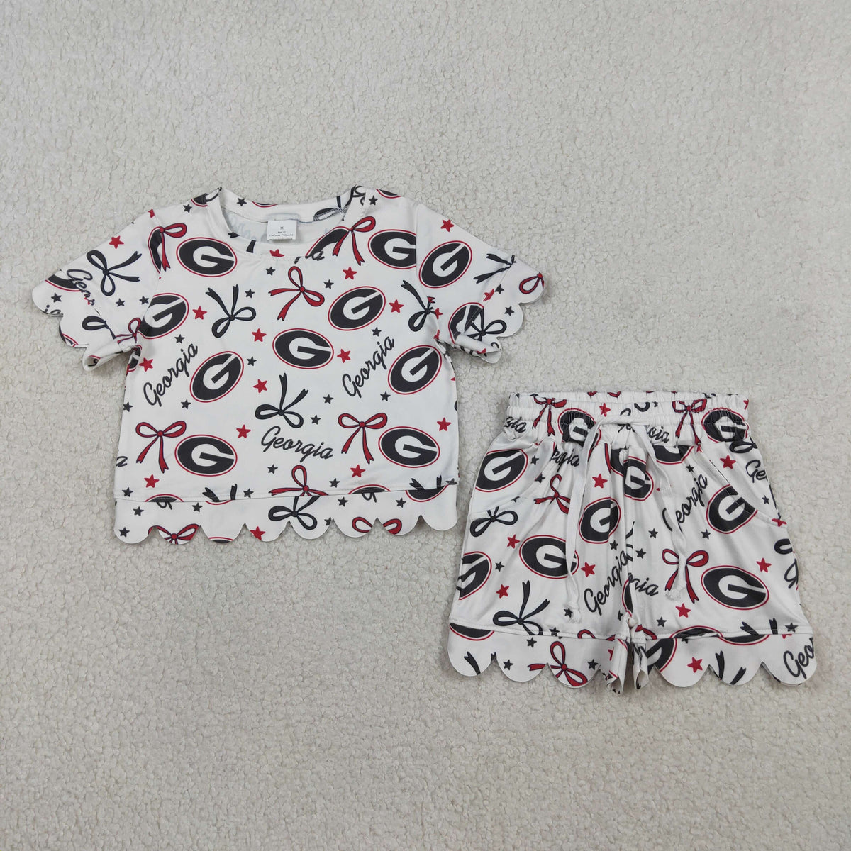 Sibling Mama and Me Kids Bows G Team Clothes Sets Yoga Active Dress Butterfly Shorts