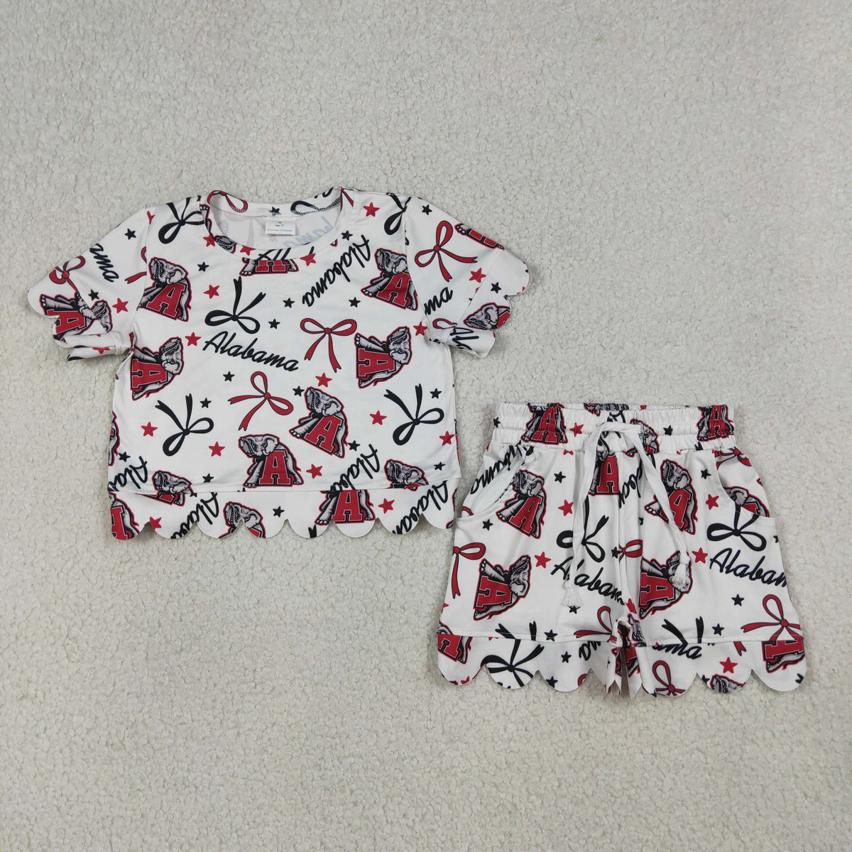 Sibling Baby Boys Girls Alabama Team Polo Shirt Butterfly Short Yoga Active Strap Knee Length Dresses