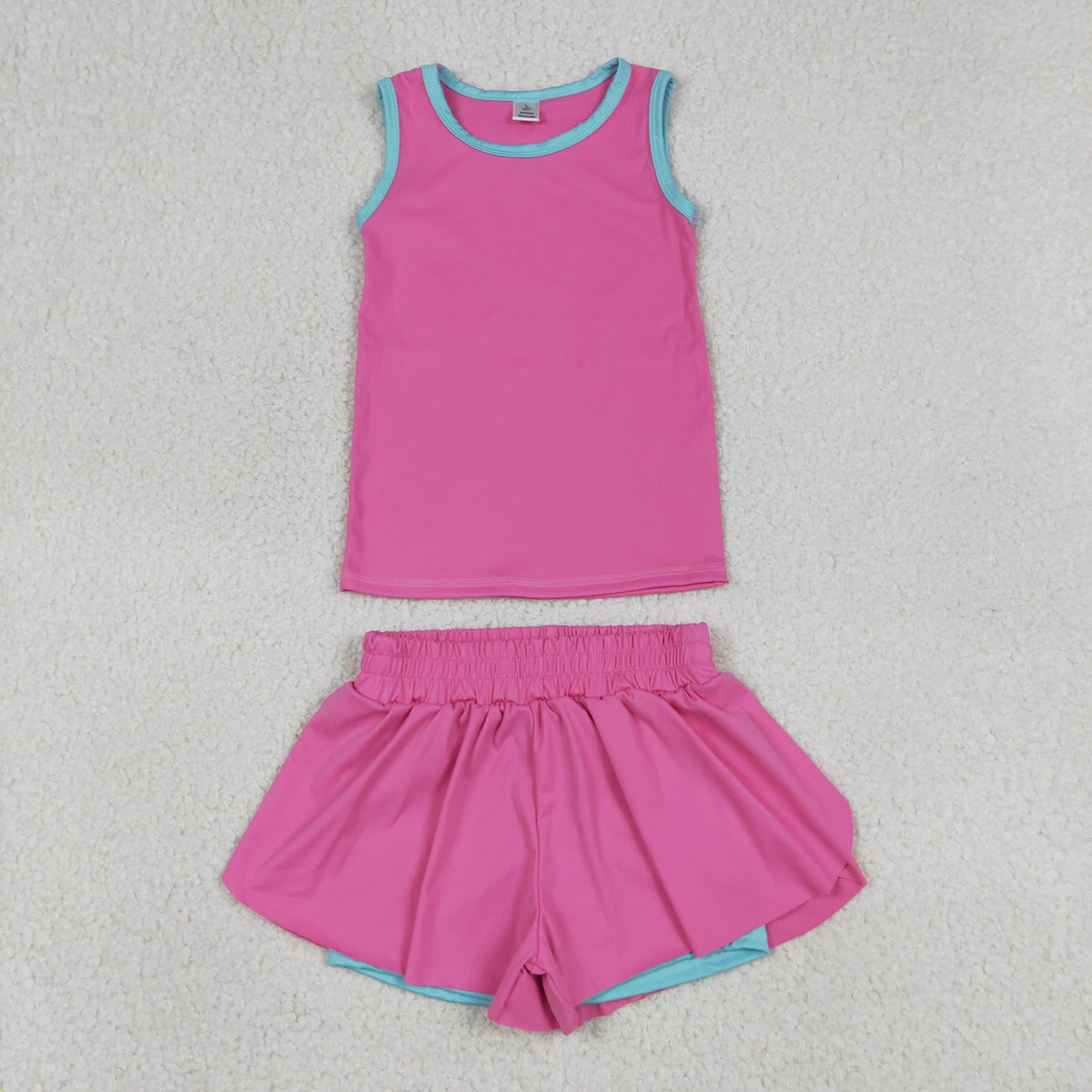 Sibling Baby Girls Sleeveless Vest Top Butterfly Short Yoga Active Clothes Sets