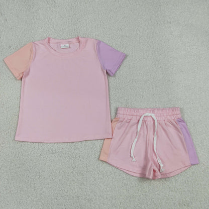 Sibling Baby Kids Patchwork Flowers Shirt Top Shorts Slouchy Clothes Sets