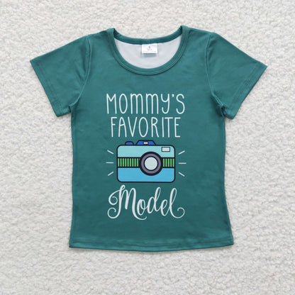 Sibling Dad and Mamas Boys Girls Short Sleeves Flowers T-shirts Top