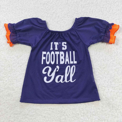 Sibling Baby Boys Girls Footballs Baseballs Team Tee Shirts Top