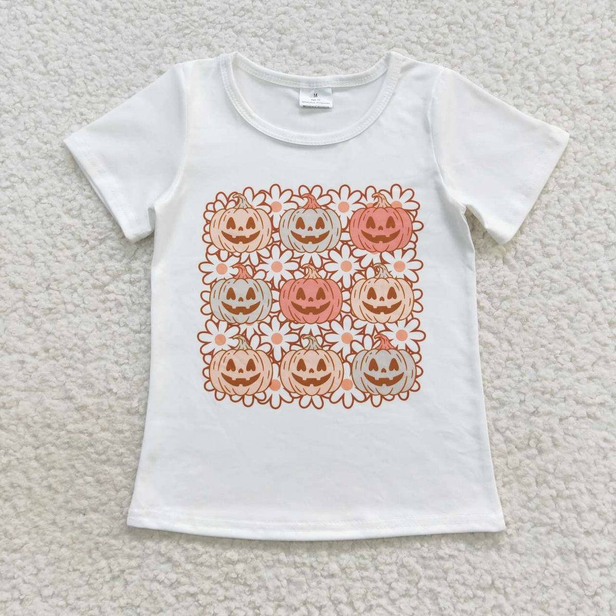 Sibling Baby Boys Girls Ghosts Pumpkins Halloween Tee Shirts Top