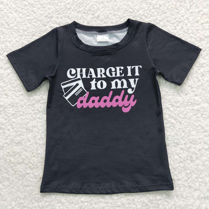 Sibling Dad and Mamas Boys Girls Short Sleeves Flowers T-shirts Top