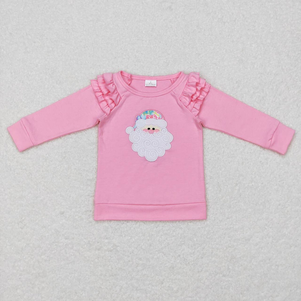 Sibling Baby Boys Girls Embroidery Santa Trees Deer Christmas Tee Shirts Top