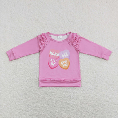 Sibling Baby Boys Girls Hearts Dinosaurs XOXO Valentine Tee Shirts Top