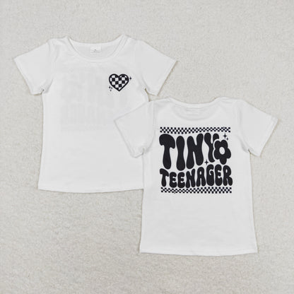 Sibling Baby Girls Flowers Cakes Tee Shirts Top