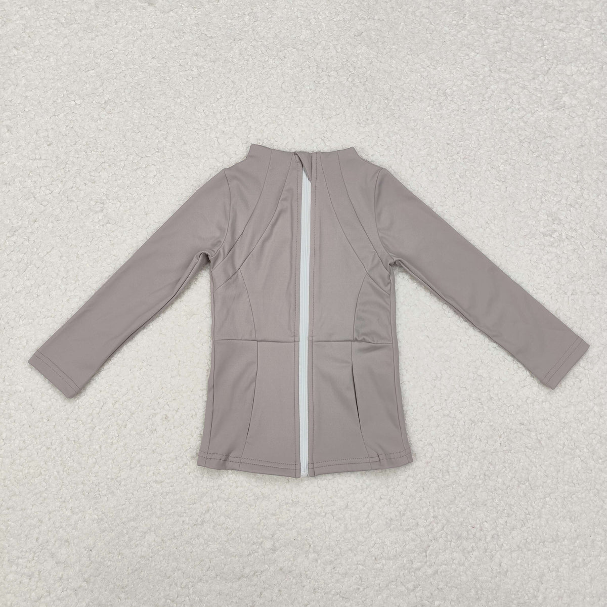 GT0679 Baby Girls Grey Long Sleeve Pockets Zipper Yoga Active Jackets Top