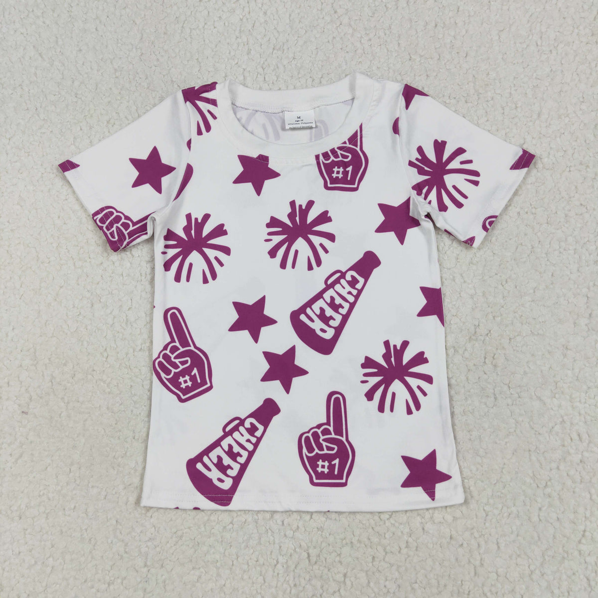8 Colors Sibling Baby Girls Cheer Team Tee Shirts Tops