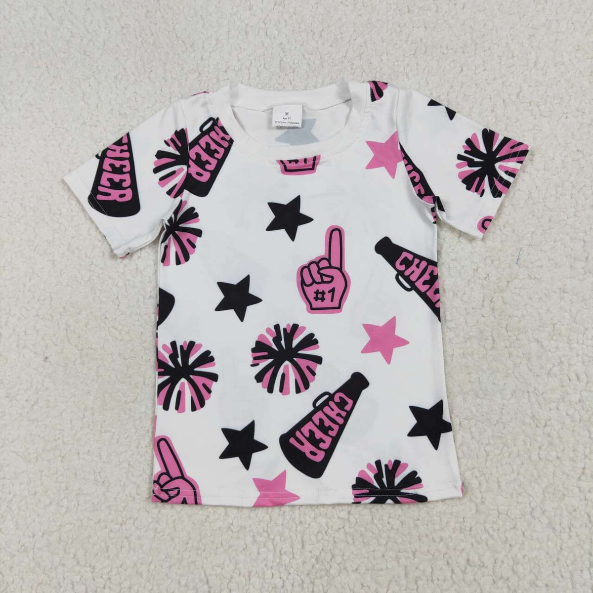 8 Colors Sibling Baby Girls Cheer Team Tee Shirts Tops