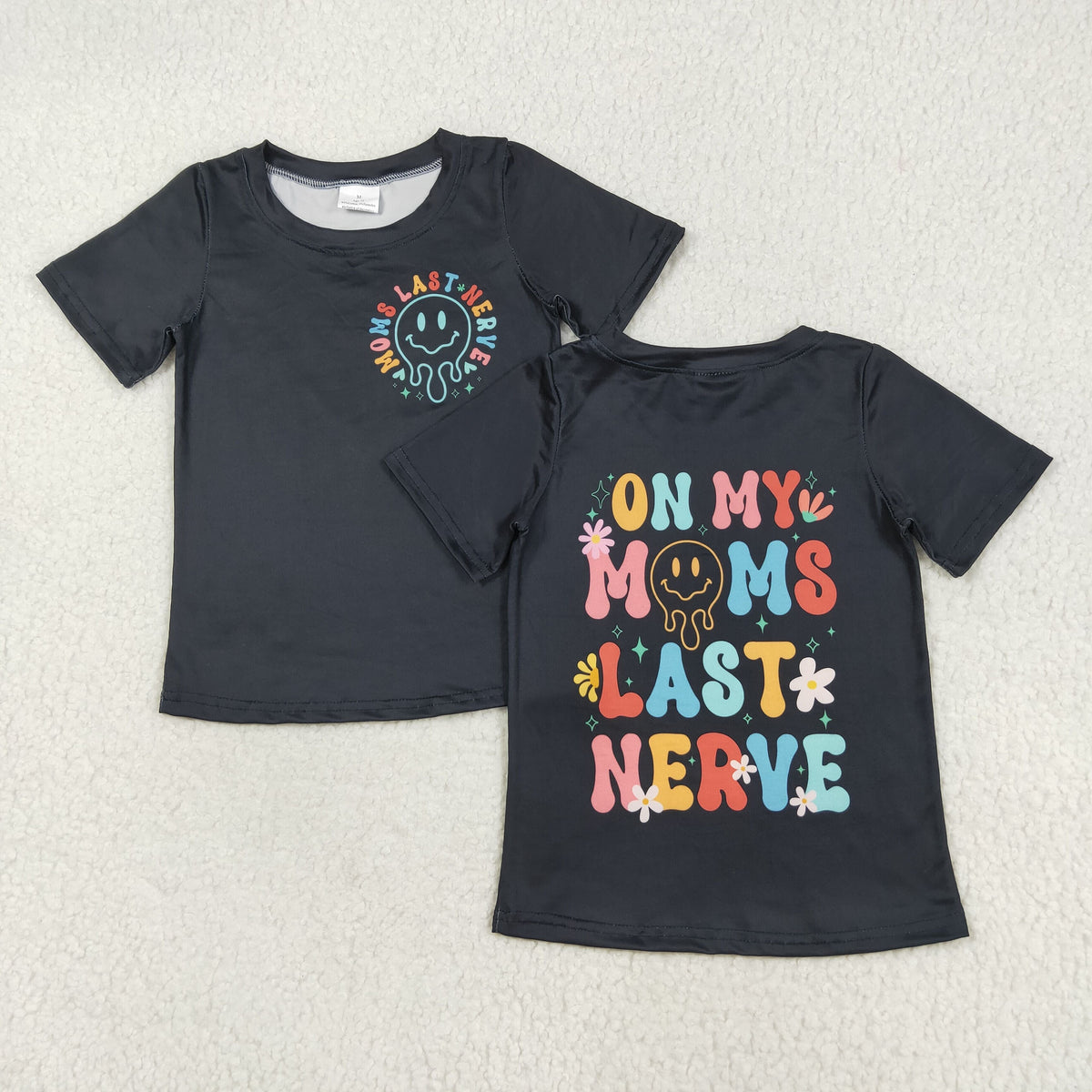 Sibling Dad and Mamas Boys Girls Short Sleeves Flowers T-shirts Top