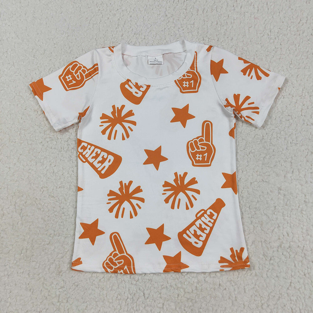 8 Colors Sibling Baby Girls Cheer Team Tee Shirts Tops