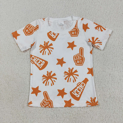 8 Colors Sibling Baby Girls Cheer Team Tee Shirts Tops
